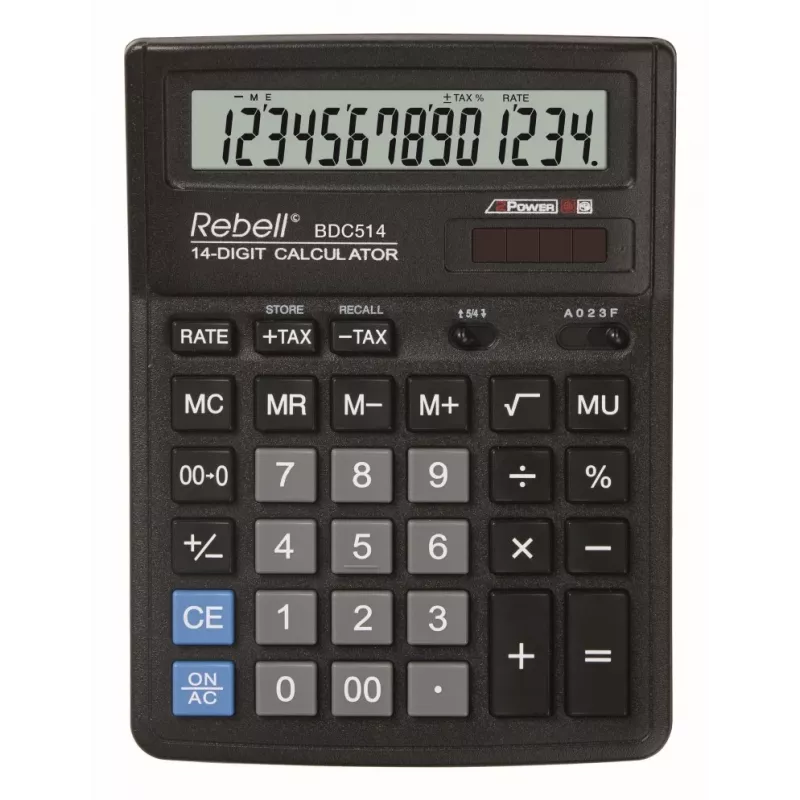 Rebell BDC514 calculadora de secretária, 14 dígitos