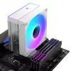 Rampage Octagon B70 refrigerador a ar para CPU, 120 mm ARGB, visor de temperatura, branco