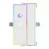 Rampage Octagon B70 refrigerador a ar para CPU, 120 mm ARGB, visor de temperatura, branco