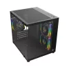 Rampage LUMID Caixa de PC M-ATX 3 ventoinhas ARGB preta