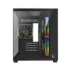 Rampage LUMID Caixa de PC M-ATX 3 ventoinhas ARGB preta