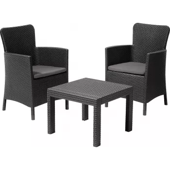 KETER Conjunto de mobiliário de jardim Salvador conjunto de varanda cinzento