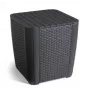 KETER Mesa de jardim/caixa de arrumação Luzon Flat Wicker, cinzento