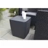 KETER Mesa de jardim/caixa de arrumação Luzon Flat Wicker, cinzento
