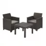 KETER Conjunto de mobiliário de jardim Elodie conjunto de varanda com mesa Classic cinzento