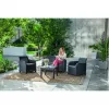 KETER Conjunto de mobiliário de jardim Rosalie conjunto com mesa Classic cinzento