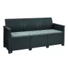 KETER Conjunto de mobiliário de jardim Elodie 5 lugares com mesa/caixa de arrumação cinzento