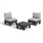 KETER Conjunto de mobiliário de jardim Elements conjunto de varanda cinzento/cinzento-claro