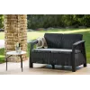 KETER Sofá de jardim Doppel-Corfu Love Seat cinzento