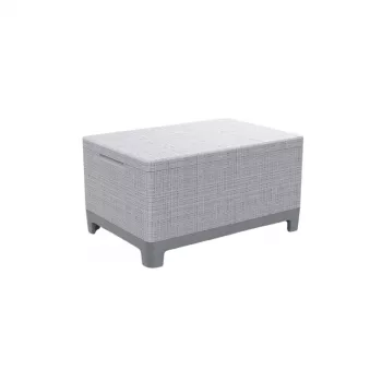 Mesa de jardim/caixa de arrumação KETER Scandi Storage Table cinzento-claro/cinzento-aço-escuro