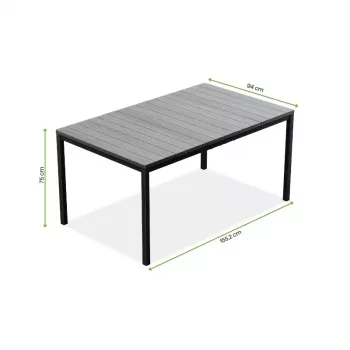 Mesa de jardim KETER Deco Porto Nova 160 nogueira/preto