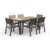 Mesa de jardim KETER Deco Corale 160 efeito teca/cinzento