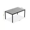 Mesa de jardim KETER Deco Porto Nova 160 cinzento/preto