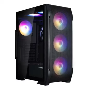 Caixa de PC Zalman N7 PLUS V2 ATX Midi-Tower, 7 ventoinhas ARGB de 120 mm, vidro temperado, preto