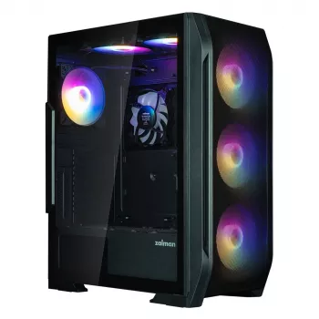 Caixa de PC Zalman N7 PLUS V2 ATX Midi-Tower, 7 ventoinhas ARGB de 120 mm, vidro temperado, preto