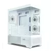 Caixa de PC Zalman CHRONIX V2 White ATX Mid Tower com 3 ventoinhas ARGB de 120mm e painel lateral em vidro temperado