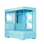 Caixa de PC Zalman P30 V2, mATX Mini-Tower, 3 ventoinhas ARGB de 120 mm, menta