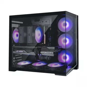 Caixa de PC Zalman D40, ATX Mid Tower, 7 ventoinhas ARGB de 120 mm, preto