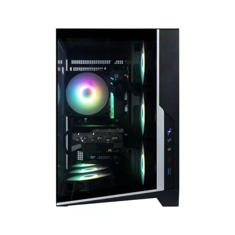 Caixa de PC Zalman D40, ATX Mid Tower, 7 ventoinhas ARGB de 120 mm, preto