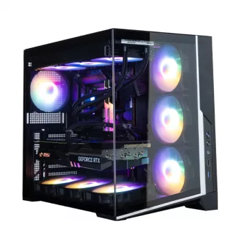 Caixa de PC Zalman D40F, ATX Mid Tower, 7 ventoinhas FRGB de 120 mm, preto
