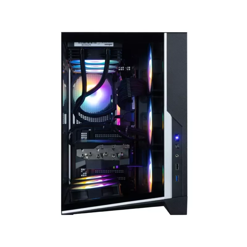 Caixa de PC Zalman D40F, ATX Mid Tower, 7 ventoinhas FRGB de 120 mm, preto