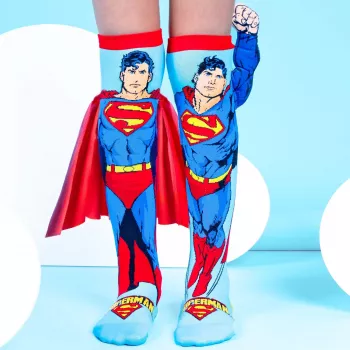 Meias altas de criança MADMIA Socken Superman capa braço 3D DC Comics / Ms001