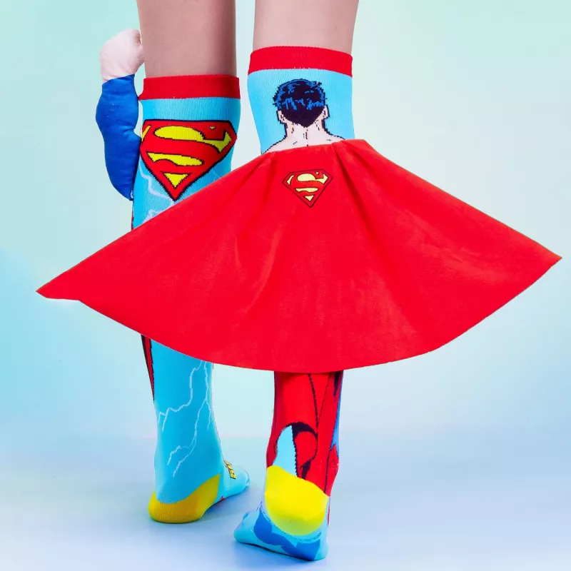 Meias altas de criança MADMIA Socken Superman capa braço 3D DC Comics / Ms001