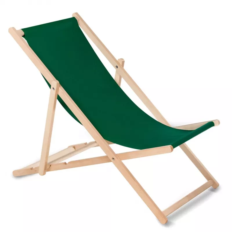 Espreguiçadeira clássica em madeira de faia GreenBlue GB183 verde-escuro