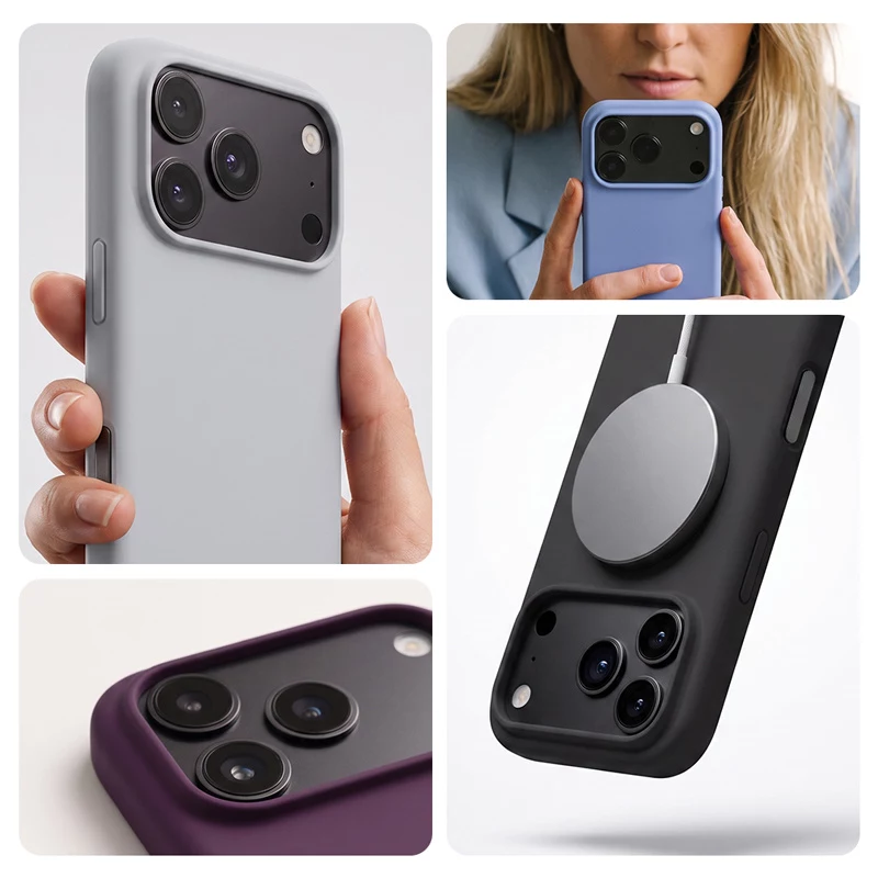 Crong Color Cover Magnetic - capa MagSafe iPhone 18 Pro Max / 17 Pro Max (cinzento)