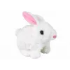 LEAN TOYS Coelho saltitante Brinquedo interativo pelo curto Branco