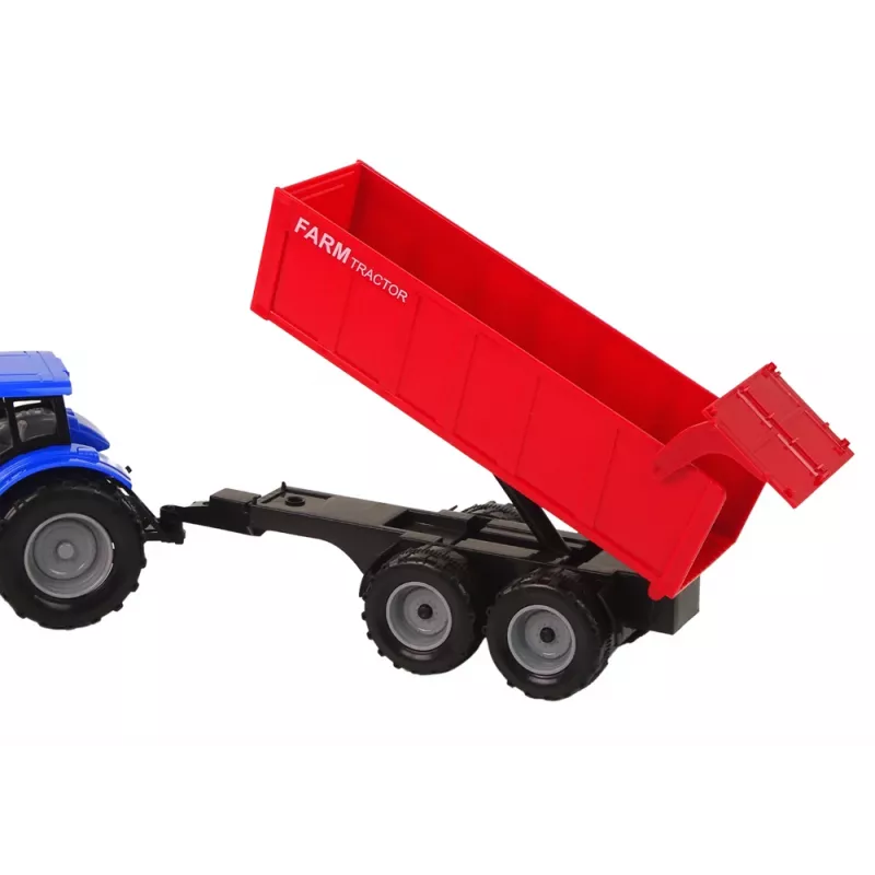 LEAN TOYS Trator com atrelado Veículo agrícola Quinta Azul