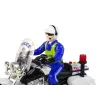 LEAN TOYS Mota de polícia Motor Polícia sons luzes Carro de polícia
