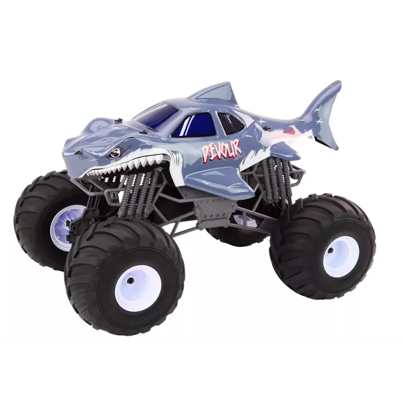 LEAN TOYS Carro todo-o-terreno telecomandado grande 2,4G RC 1:6 Shark