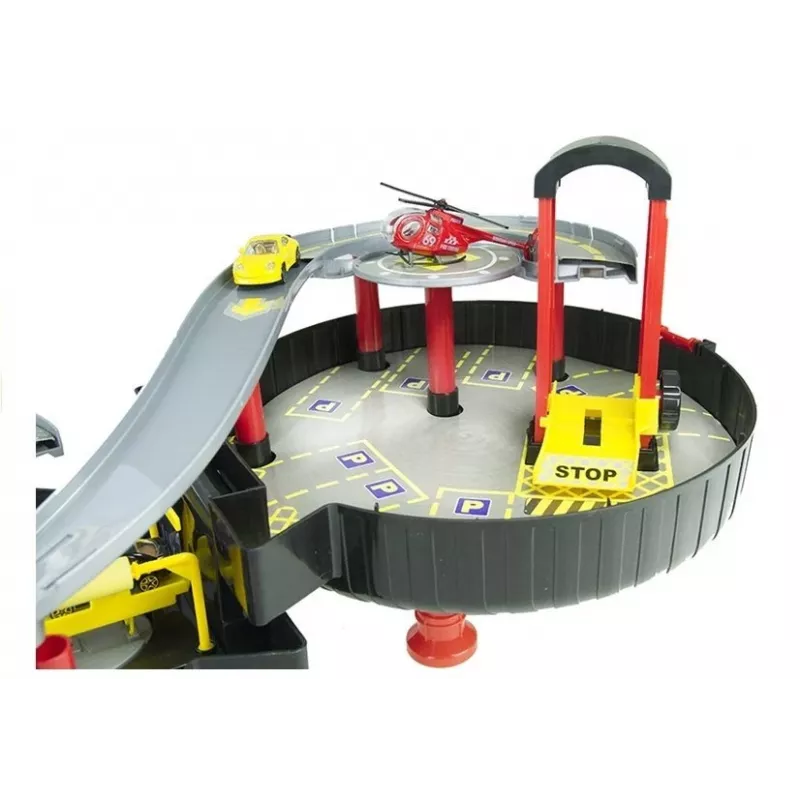 LEAN TOYS Parque de estacionamento Carro Garagem Mala Circle Dois pisos