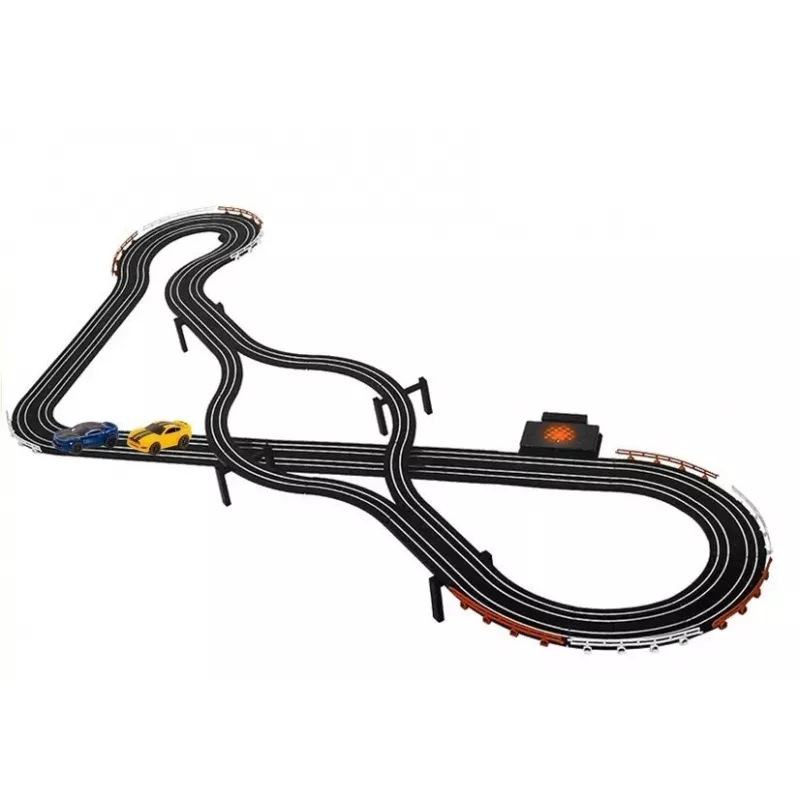 LEAN TOYS Pista de corrida 2 carros Comando Slotcars