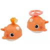 LEAN TOYS Brinquedo de banho Baleia 3 pontas Laranja