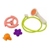 LEAN TOYS Brinquedo de banho Baleia 3 pontas Laranja