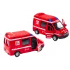 LEAN TOYS Carro de bombeiros 1:32 com portas que abrem, luz e som, motorizado, Vermelho