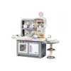 LEAN TOYS Cozinha de sonho para crianças com luz, sons, vapor e acessórios, Cinzento