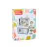 LEAN TOYS Cozinha de sonho para crianças com luz, sons, vapor e acessórios, Cinzento