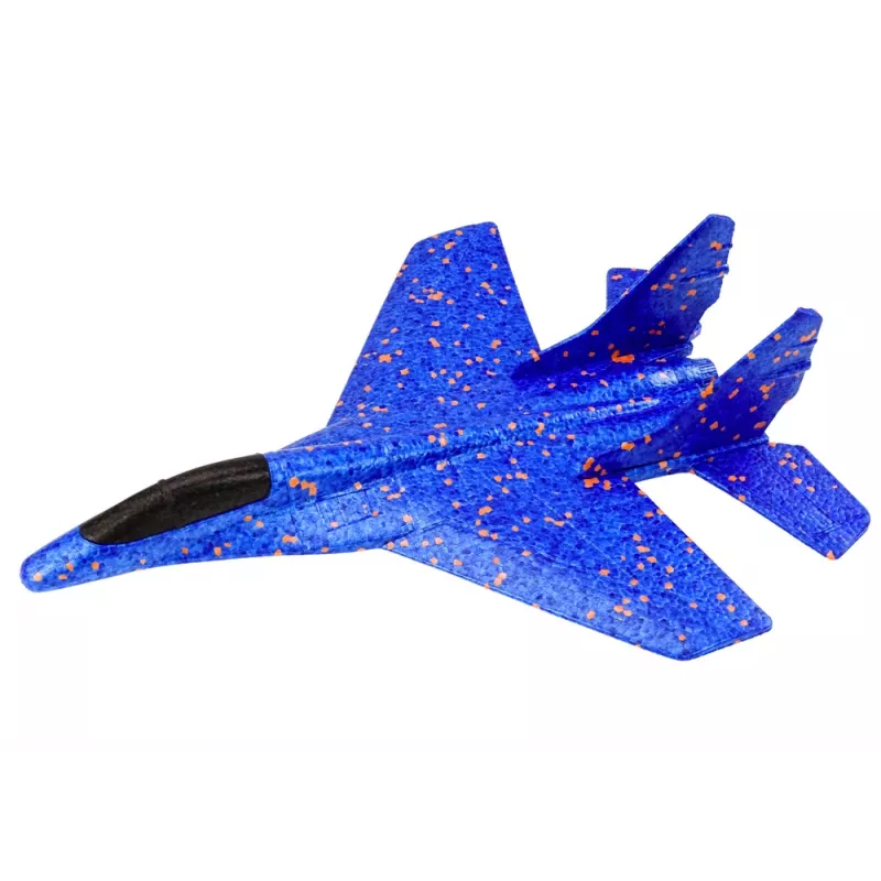 LEAN TOYS Avião de combate de esferovite com lançador azul