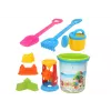 LEAN TOYS Conjunto de brinquedos de areia, balde, moinho de areia, regador, formas coloridas