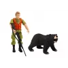 LEAN TOYS Carro de caça todo-o-terreno Hunter Bear com luz e som Bege