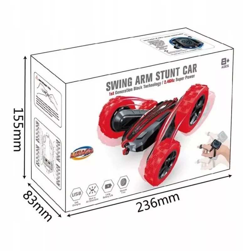 LEAN TOYS Twister Stunt Car Controlo por gestos Telecomando Azul