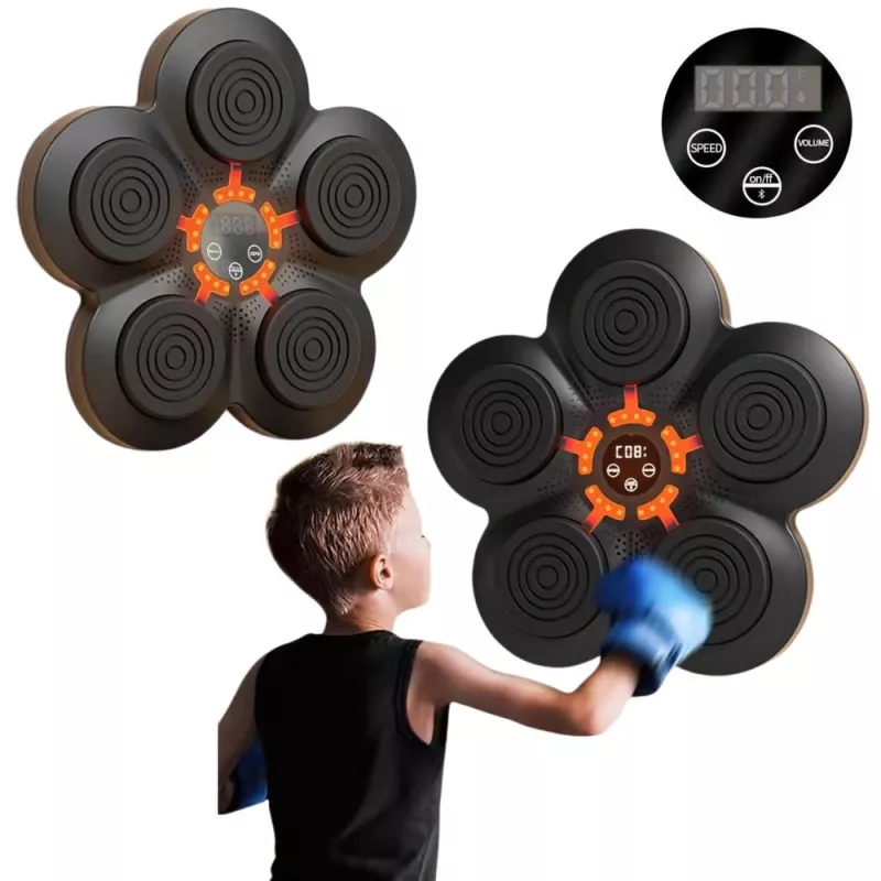 LEAN TOYS Máquina de música de parede Bluetooth Placa de parede Luzes LED
