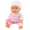 LEAN TOYS Boneca Bebé em Saco de Transporte com Pijama, Gorro e Chupeta, Rosa