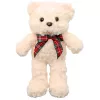 LEAN TOYS Peluche Mascote Ursinho de Pelúcia com Laço Branco 30cm