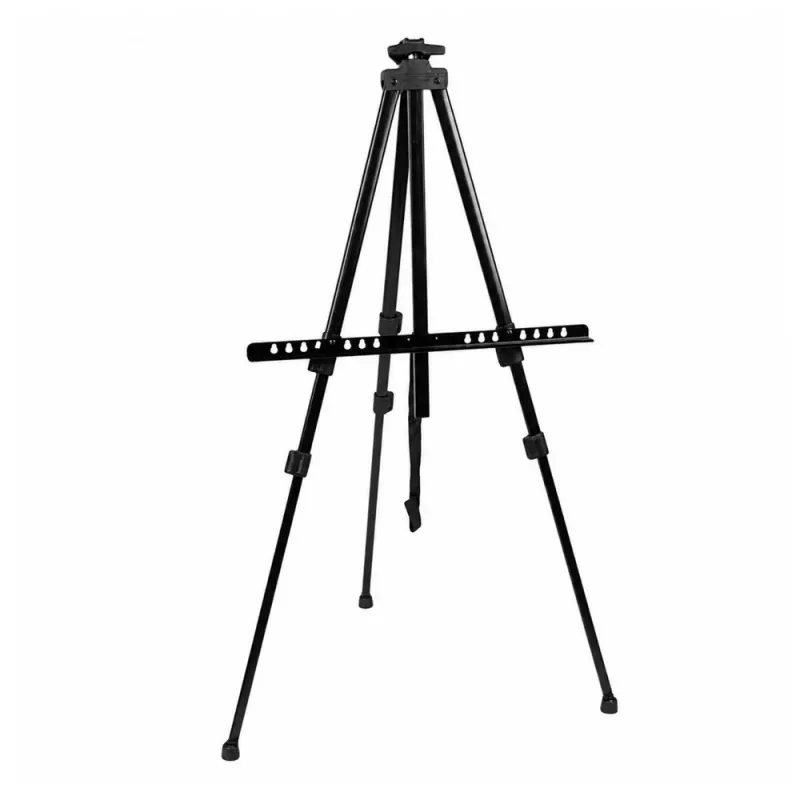 LEAN Cavalete de Exterior de Metal, Tripé, Ajustável, Estojo Preto, 158CM