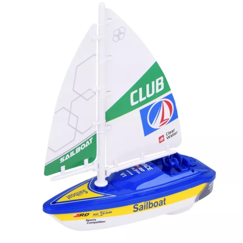 LEAN TOYS Barco à Vela Barco de Água a Bateria Propulsão por Turbina Azul