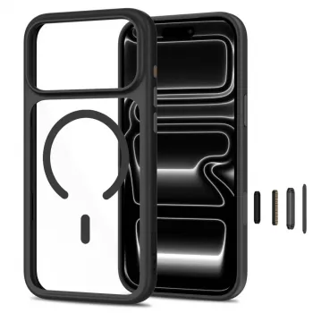TECH-PROTECT MAGONE MAGSAFE CC + GLASS 2-PACK IPHONE 17 PRO / 18 PRO PRETO/TRANSPARENTE